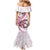 Pink Maori Tuatara Mermaid Dress Luxury Pastel Pattern