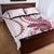 Pink Maori Tuatara Quilt Bed Set Luxury Pastel Pattern