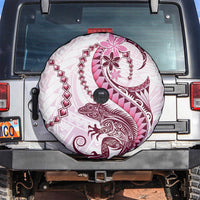 Pink Maori Tuatara Spare Tire Cover Luxury Pastel Pattern LT01 Pink - Polynesian Pride