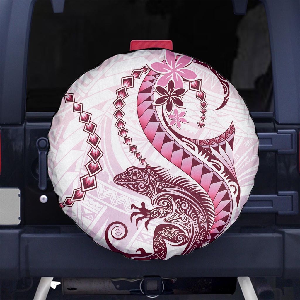 Pink Maori Tuatara Spare Tire Cover Luxury Pastel Pattern LT01 - Polynesian Pride