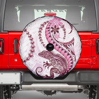 Pink Maori Tuatara Spare Tire Cover Luxury Pastel Pattern LT01 - Polynesian Pride
