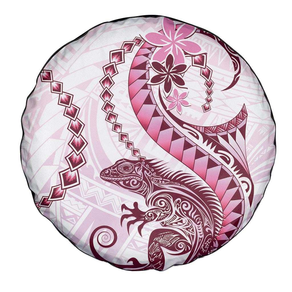 Pink Maori Tuatara Spare Tire Cover Luxury Pastel Pattern LT01 - Polynesian Pride
