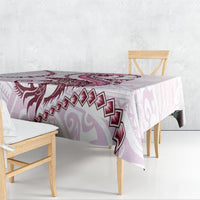 Pink Maori Tuatara Tablecloth Luxury Pastel Pattern LT01 - Polynesian Pride