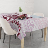 Pink Maori Tuatara Tablecloth Luxury Pastel Pattern LT01 - Polynesian Pride