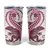 Pink Maori Tuatara Tumbler Cup Luxury Pastel Pattern LT01 Pink - Polynesian Pride