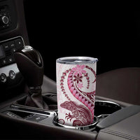 Pink Maori Tuatara Tumbler Cup Luxury Pastel Pattern LT01 - Polynesian Pride