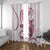 Pink Maori Tuatara Window Curtain Luxury Pastel Pattern