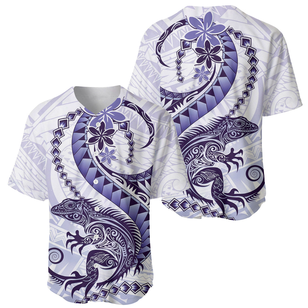 Purple Maori Tuatara Baseball Jersey Luxury Pastel Pattern