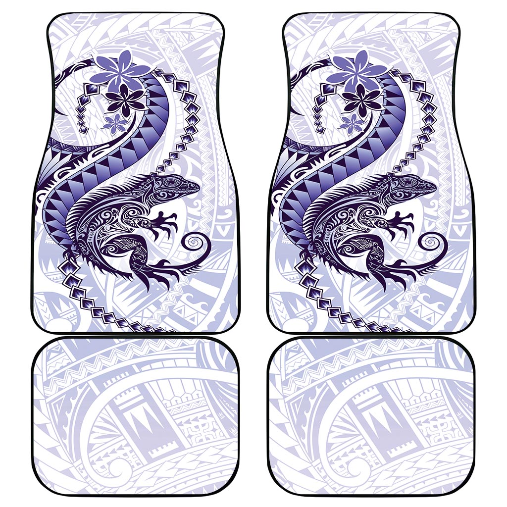Purple Maori Tuatara Car Mats Luxury Pastel Pattern LT01 - Polynesian Pride