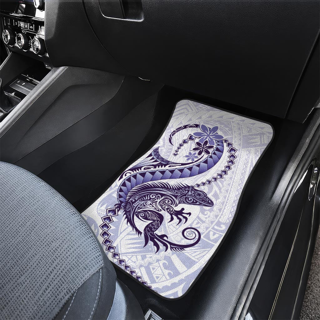 Purple Maori Tuatara Car Mats Luxury Pastel Pattern LT01 - Polynesian Pride