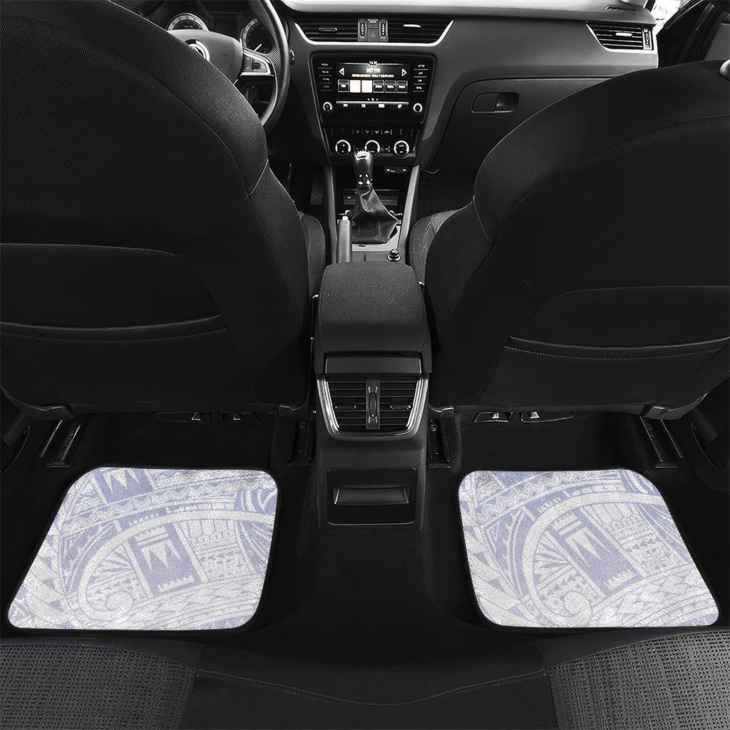 Purple Maori Tuatara Car Mats Luxury Pastel Pattern LT01 Set 2pcs - Back Purple - Polynesian Pride