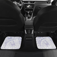Purple Maori Tuatara Car Mats Luxury Pastel Pattern LT01 Set 2pcs - Back Purple - Polynesian Pride