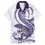 Purple Maori Tuatara Family Matching Off Shoulder Maxi Dress and Hawaiian Shirt Luxury Pastel Pattern