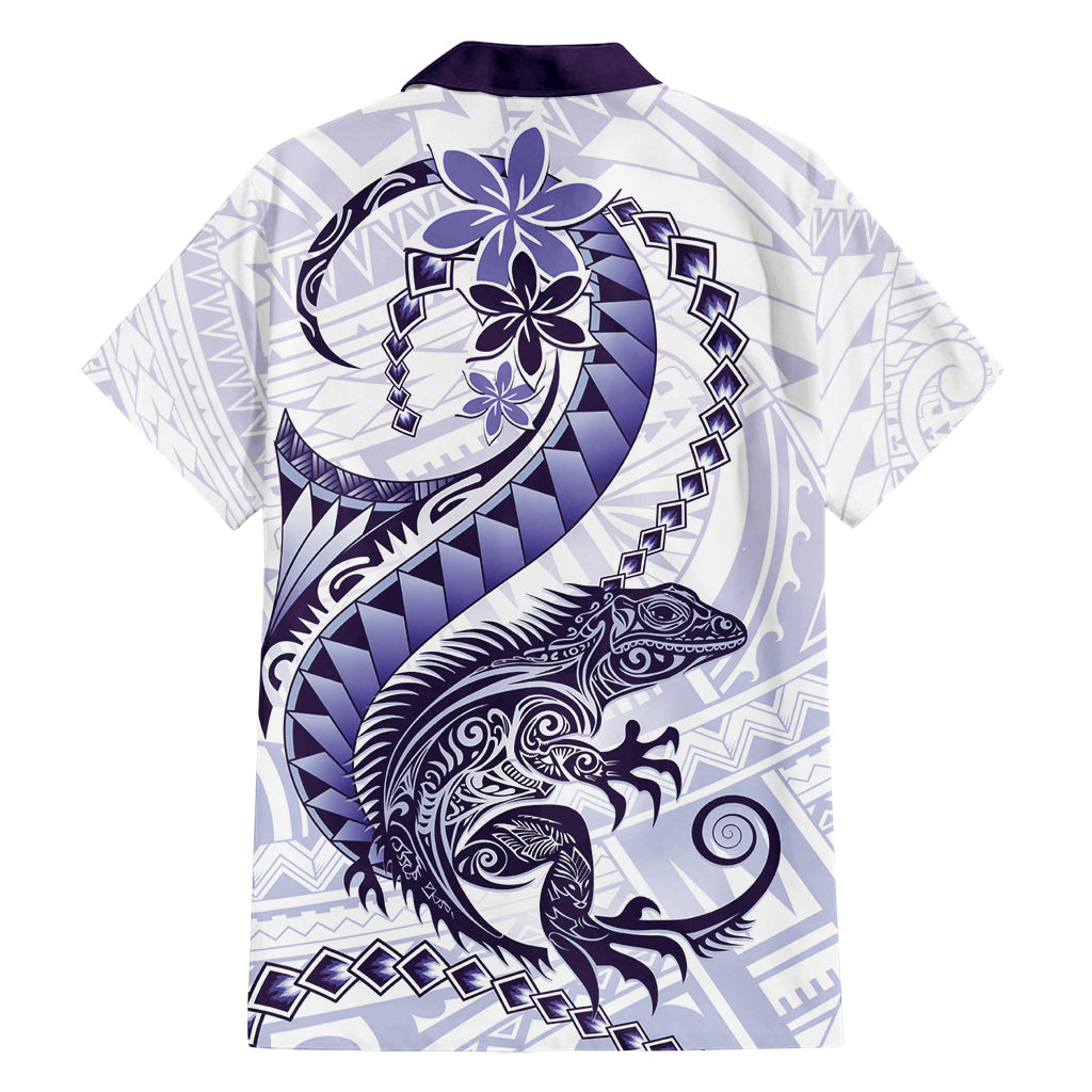 Purple Maori Tuatara Family Matching Off Shoulder Maxi Dress and Hawaiian Shirt Luxury Pastel Pattern LT01 - Polynesian Pride