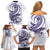 Purple Maori Tuatara Family Matching Off Shoulder Short Dress and Hawaiian Shirt Luxury Pastel Pattern