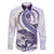 Purple Maori Tuatara Family Matching Puletasi and Hawaiian Shirt Luxury Pastel Pattern