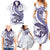 Purple Maori Tuatara Family Matching Summer Maxi Dress and Hawaiian Shirt Luxury Pastel Pattern