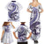 Purple Maori Tuatara Family Matching Summer Maxi Dress and Hawaiian Shirt Luxury Pastel Pattern