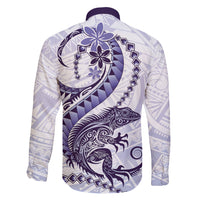 Purple Maori Tuatara Family Matching Summer Maxi Dress and Hawaiian Shirt Luxury Pastel Pattern LT01 - Polynesian Pride