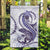 Purple Maori Tuatara Garden Flag Luxury Pastel Pattern