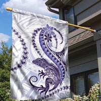 Purple Maori Tuatara Garden Flag Luxury Pastel Pattern LT01 - Polynesian Pride