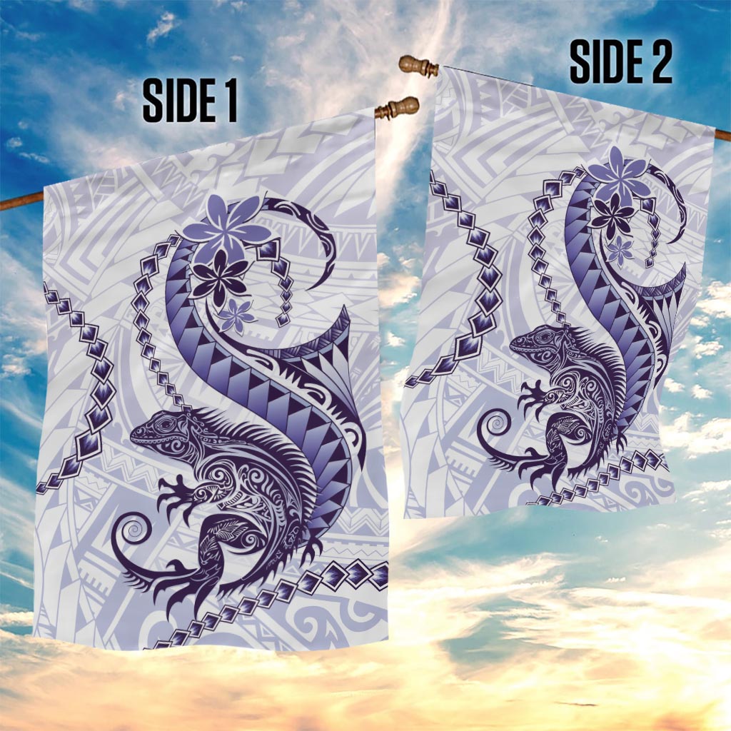 Purple Maori Tuatara Garden Flag Luxury Pastel Pattern LT01 - Polynesian Pride