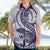 Purple Maori Tuatara Hawaiian Shirt Luxury Pastel Pattern