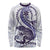 Purple Maori Tuatara Long Sleeve Shirt Luxury Pastel Pattern