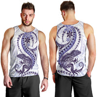 Purple Maori Tuatara Men Tank Top Luxury Pastel Pattern LT01 - Polynesian Pride