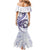 Purple Maori Tuatara Mermaid Dress Luxury Pastel Pattern