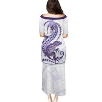 Purple Maori Tuatara Puletasi Luxury Pastel Pattern LT01 - Polynesian Pride