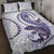 Purple Maori Tuatara Quilt Bed Set Luxury Pastel Pattern