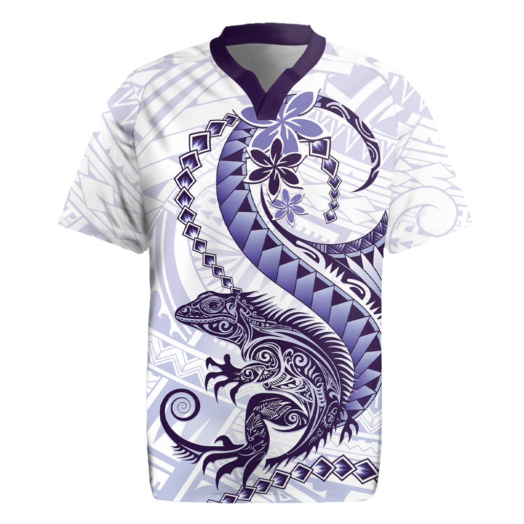 Purple Maori Tuatara Rugby Jersey Luxury Pastel Pattern