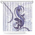 Purple Maori Tuatara Shower Curtain Luxury Pastel Pattern