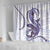 Purple Maori Tuatara Shower Curtain Luxury Pastel Pattern