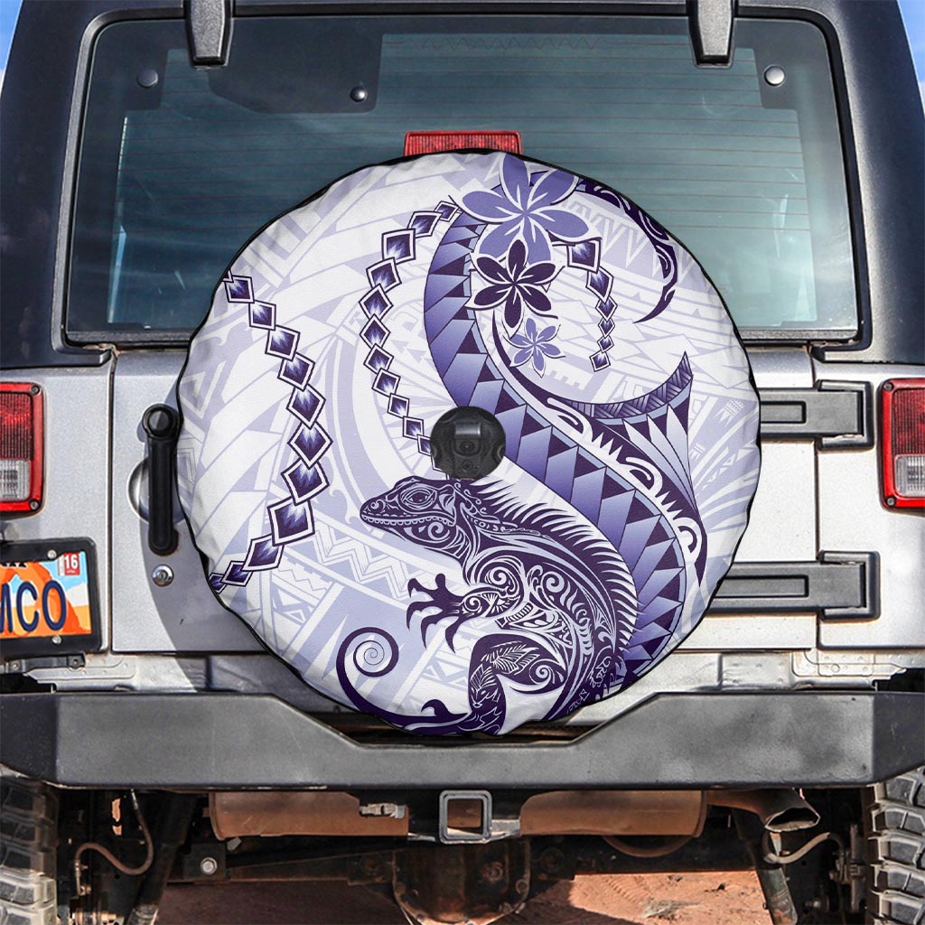 Purple Maori Tuatara Spare Tire Cover Luxury Pastel Pattern LT01 Purple - Polynesian Pride