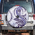 Purple Maori Tuatara Spare Tire Cover Luxury Pastel Pattern