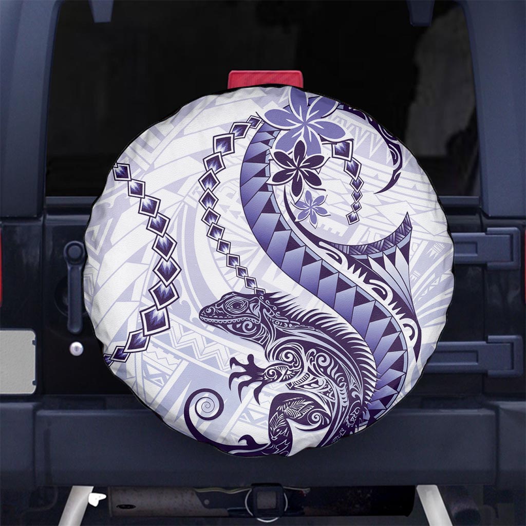 Purple Maori Tuatara Spare Tire Cover Luxury Pastel Pattern LT01 - Polynesian Pride