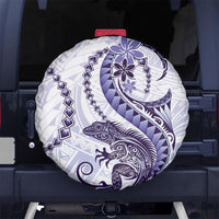 Purple Maori Tuatara Spare Tire Cover Luxury Pastel Pattern LT01 - Polynesian Pride