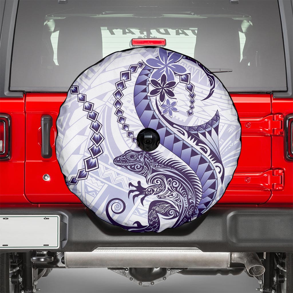 Purple Maori Tuatara Spare Tire Cover Luxury Pastel Pattern LT01 - Polynesian Pride