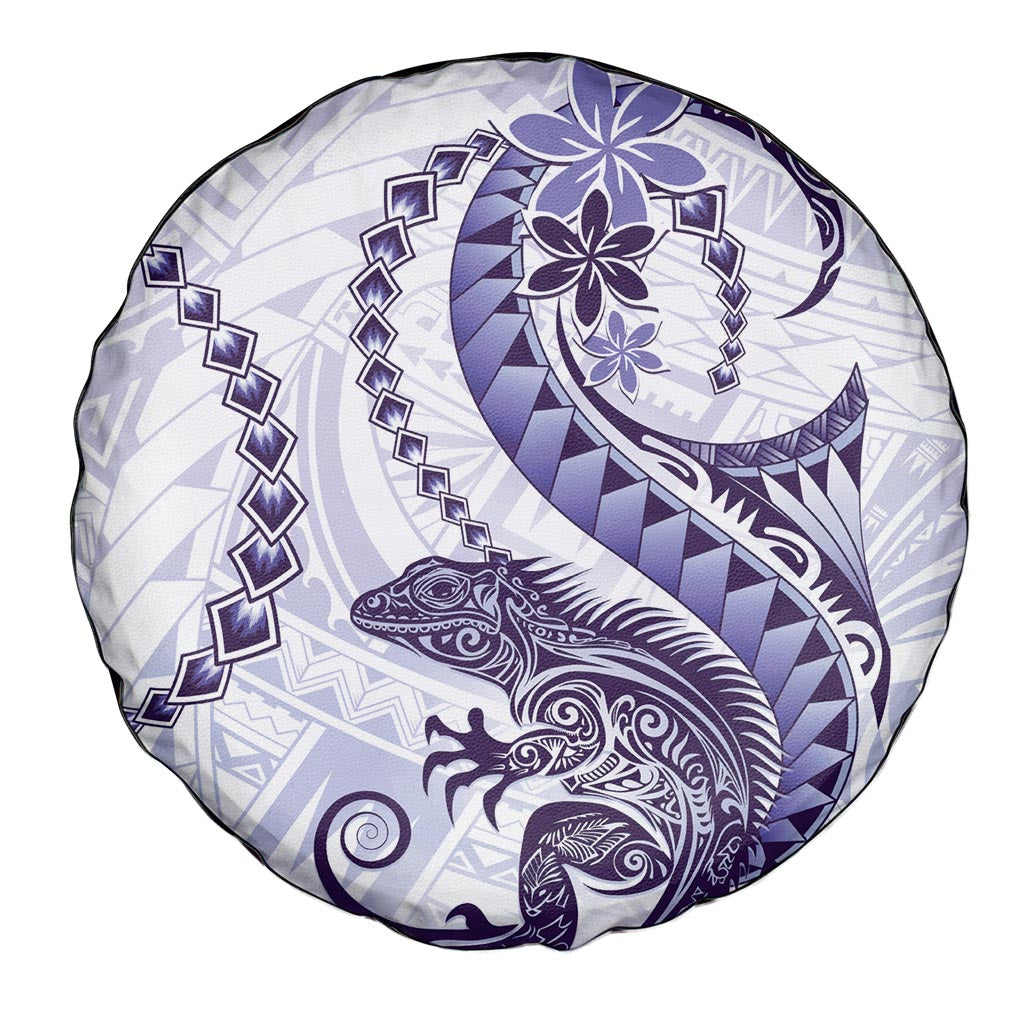 Purple Maori Tuatara Spare Tire Cover Luxury Pastel Pattern LT01 - Polynesian Pride