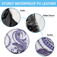 Purple Maori Tuatara Spare Tire Cover Luxury Pastel Pattern LT01 - Polynesian Pride