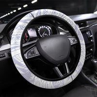 Purple Maori Tuatara Steering Wheel Cover Luxury Pastel Pattern LT01 Universal Fit Purple - Polynesian Pride