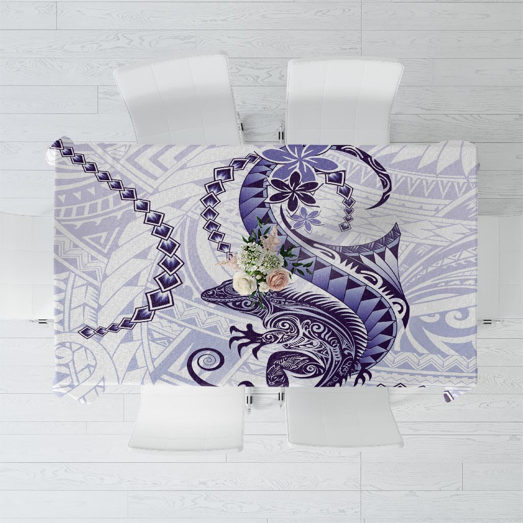 Purple Maori Tuatara Tablecloth Luxury Pastel Pattern