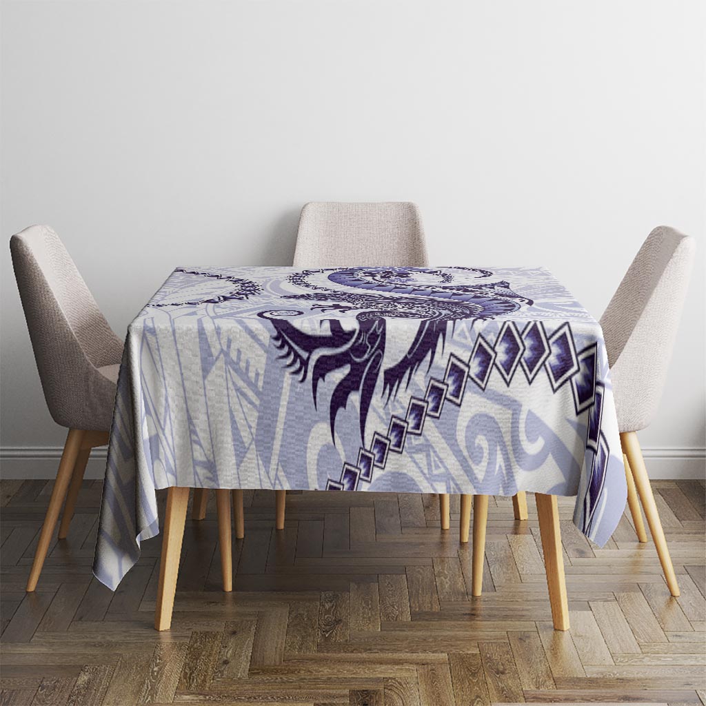 Purple Maori Tuatara Tablecloth Luxury Pastel Pattern LT01 - Polynesian Pride