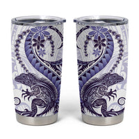 Purple Maori Tuatara Tumbler Cup Luxury Pastel Pattern LT01 Purple - Polynesian Pride