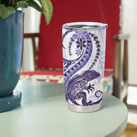 Purple Maori Tuatara Tumbler Cup Luxury Pastel Pattern LT01 - Polynesian Pride