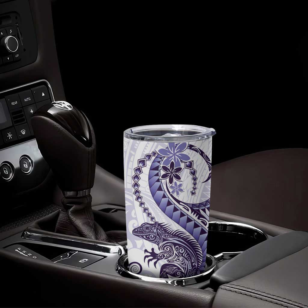 Purple Maori Tuatara Tumbler Cup Luxury Pastel Pattern LT01 - Polynesian Pride