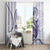 Purple Maori Tuatara Window Curtain Luxury Pastel Pattern