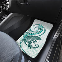Teal Maori Tuatara Car Mats Luxury Pastel Pattern LT01 - Polynesian Pride